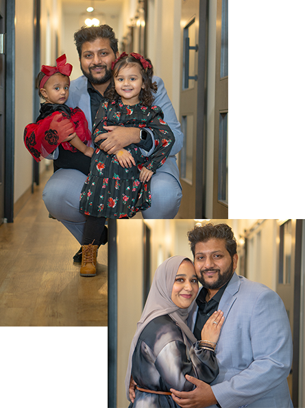 Dr. Khan with his family