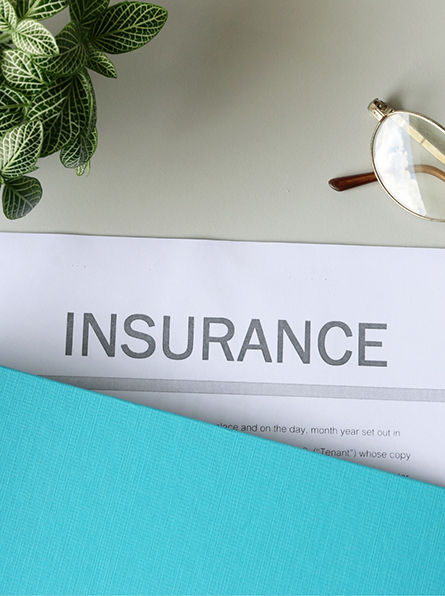Dental insurance form in folder