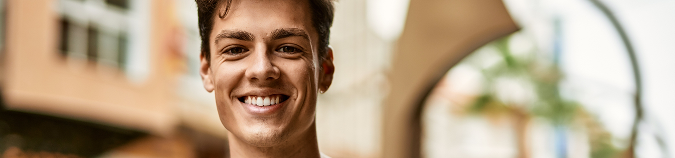 Close up of dental patient smiling