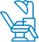 Icon of dental chair with light